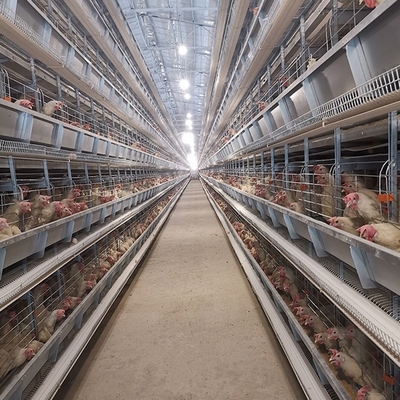 Poultry Farming Battery Chicken Cage Equipment H Type Fully Automatic For 50000 Layer Hens